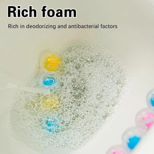 Image of Automatic Toilet Cleaner Tablets - Long Lasting Effervescent WC Bowl Cleaner for Commode Tank | Removes Limescale Stains, Deodorizer & Freshener