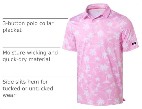 Obla Men's Pink Coconut Beach Polo
