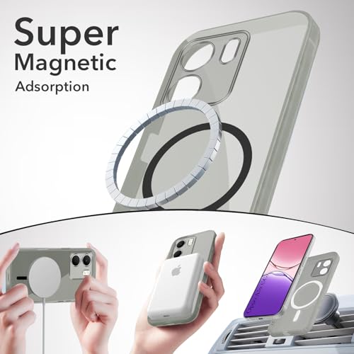 Image of Jkobi Lifetime Anti-Yellow MagSafe Compatible Clear Back Cover Case for Oppo A5X (Sleek Hard Crystal | Shockproof and Camera Protection)