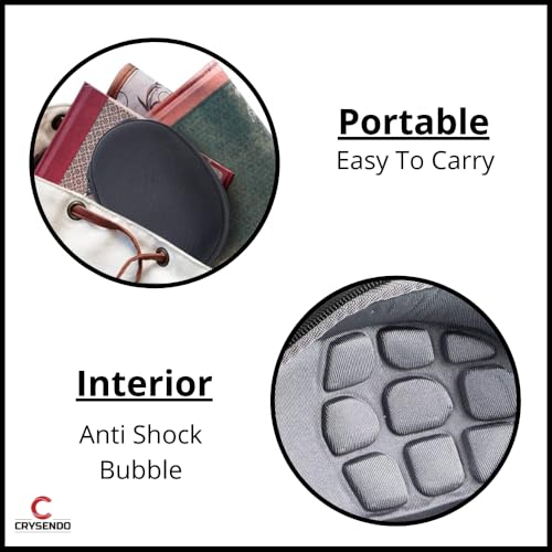 Image of Crysendo Mouse Case for Logitech MX Master /Master 2S / Master 3, 3S Wireless Mouse | Portable Mouse Cover with Zipper | Hard Shell Travel Storage Pouch (Mouse Not Included) (Black)