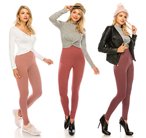 Pantalon de yoga bordeaux et legging taille haute doux - 4