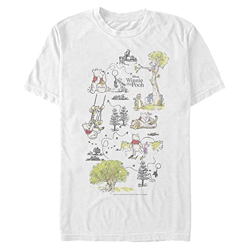 T-shirt Winnie Disney Map coupe droite anti-déformation pour homme actif