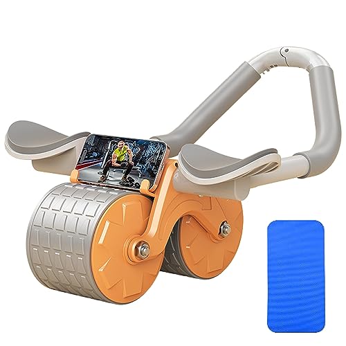 Bauchroller Automatische Rebound Bauchrad Für Bauchmuskeltraining, 2-in-1 Plank Bauchmuskeltrainer für Core Trainer, Bauchrolle mit Ellenbogenstütze, Bauchtrainer für Zuhause Mit Stabilen Doppelrädern Bauchroller Automatische Rebound Bauchrad Für Bauchmuskeltraining, 2-in-1 Plank Bauchmuskeltrainer für Core Trainer, Bauchrolle mit Ellenbogenstütze, Bauchtrainer für Zuhause Mit Stabilen Doppelrädern