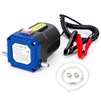 LEMOTO 12V 80W Dieselpumpe, Ölabsaugpumpe Elektrische Umfüllpumpe, Saugpumpe für Ölwechsel mit Schlauch