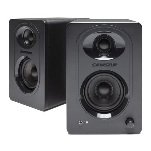 Samson Monitores de estúdio MediaOne M30 de 3 polegadas - par, preto