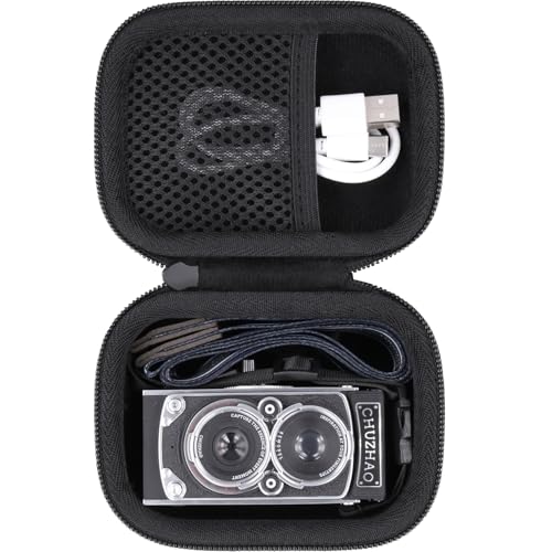 Baval Camera Case for CHUZHAO Vintage Mini Digital Camera,Compatible with Portable TLR Style Retro Compact Small Pocket Autofocus Camera(Black Case)