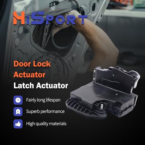 Image of HiSport Rear Left Driver Door Lock Latch Actuator 13597802 Compatible with Chevrolet Cadillac GMC Buick Envision ATS CTS Escalade ESV Suburban Sierra Silverado 1500 2500 3500 HD Yukon XL