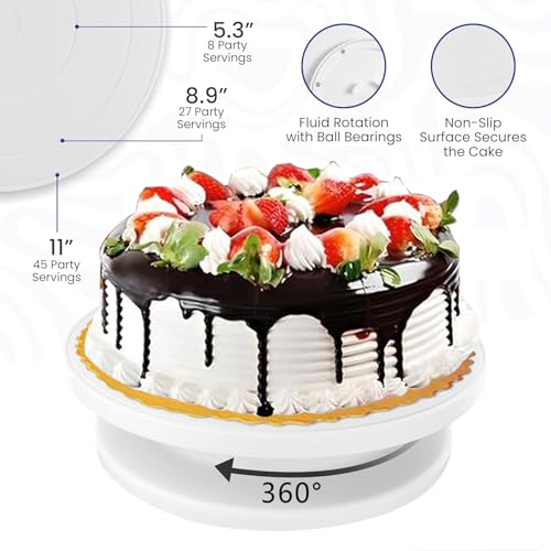 540PCS Cake Decorating Kit - Baking Supplies with 4 Springform Pans, Rotating Turntable, Decorating Tools, Cake Baking Supplies Set for Beginners