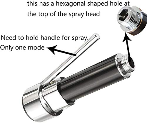 Kitchen Tap Spray Head, Abs Kitchen Tap Sprayer Head, Sink Faucet Sprayer Head Nozzle Replacement Part, Pull Down Faucet Hose Sprayer Head Nozzle Spout G1/2 Male Connection, Only One Setting, Chrome #TOP2