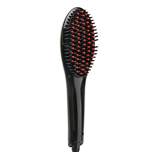 Electric Anion Hair Care Hair Styling Ceramic Heating Hair Straightener, Anti Frizz Hot Air Brush for Hair Straightening, Scalp Head Massager Anti Static Hair Detangler Brush for Silky Healthy Natural