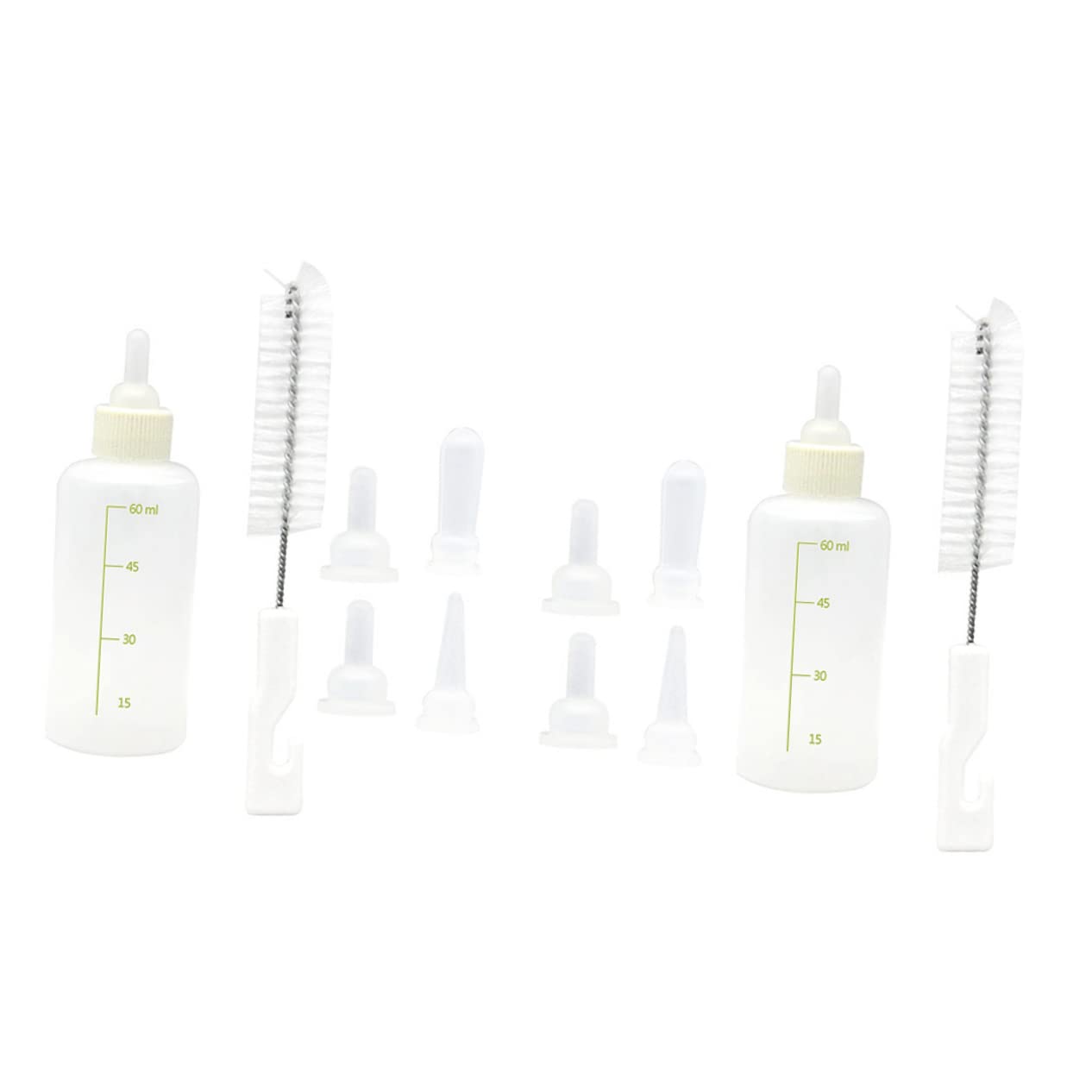 Beavorty 6 Set di Biberon per Animali Domestici per Gattini Biberon in Silicone per Lallattamento Biberon per Animali Domestici Biberon Portatile con Bilancia