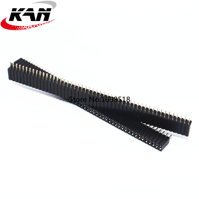 Wiring Connecting Terminals - 10pcs 1.27mm 1.27 Pin Header Single Row Female Breakaway PCB Board Connector Pinheader 1 * 50P DIP Plastic Height 4.6mm