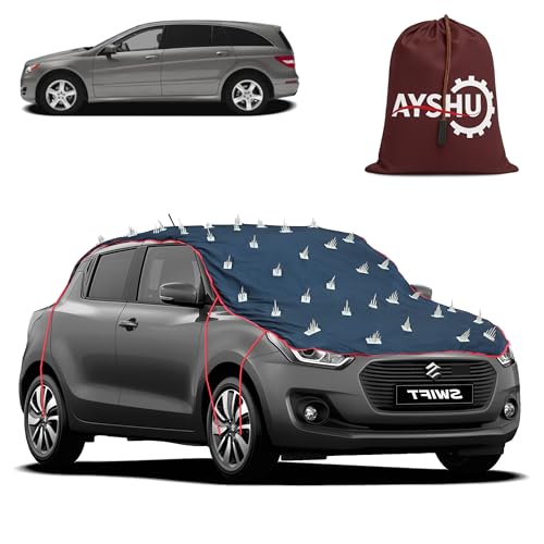 Image of AYSHU Water-Resistant Spike Car Cover for Mercedes Benz R Class - Protects from Dogs, Monkeys, Dust, Sunlight & UV - Full Roof Universal Fit