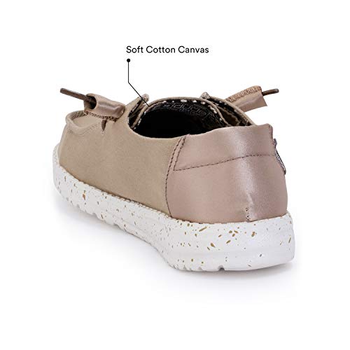 Image of Hey Dude Wendy Women's Casual Slip-On Shoe - Comfort and Lightness - Ergonomic Memory Foam Insole - Designed in Italy and California, Nougat, 9 US