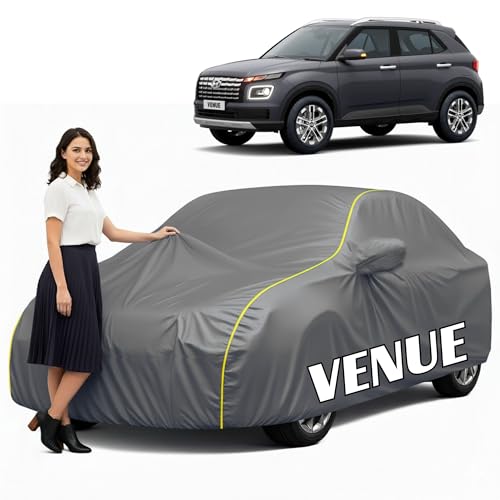 Image of 100% Waterproof Car Cover for Venue (All Models & Years) - Custom Fit with Mirror Pockets, Triple-Stitched, Soft Inner Lining, UV & Heat Resistant, Outdoor /Indoor Protection