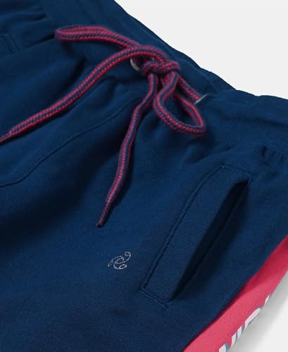 Image of Jockey Girls Mid Rise AG15 Super Combed Cotton French Terry Fabric Graphic Printed Relaxed Fit Joggers with Side Pockets