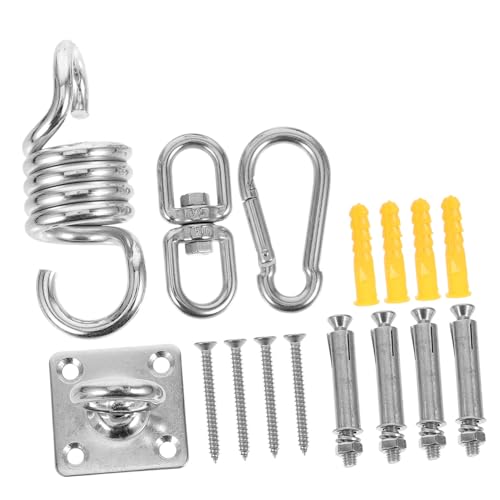 SUPVOX 1 Set Heavy Duty Yoga Hanging Kit Hammock Chair Hanging Kit Hammock Hanging Hooks Hammock Supplies Swing Hangers Wooden Hanger Chair Swing Lifts Fastener Stainless Steel to Rotate