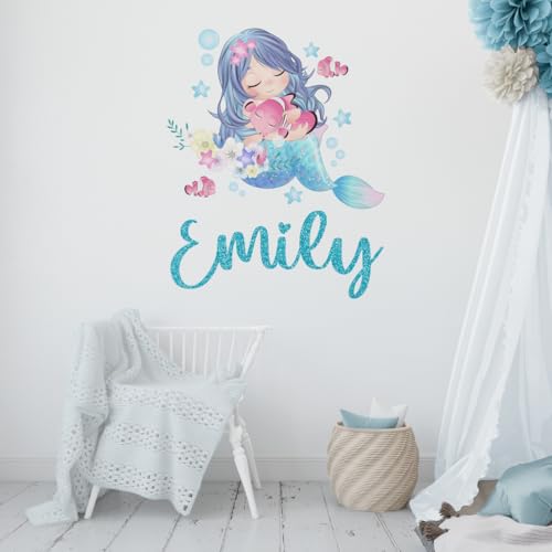 Vinilo Decorativo Personalizado Sirena para Pared miniatura 3