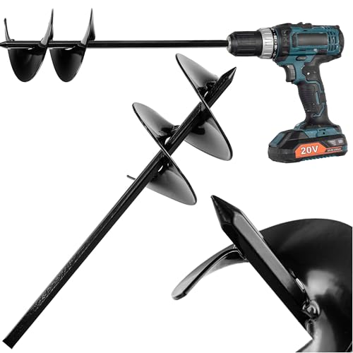 KADAX Erdbohrer 100mm für Bohrmaschine, Gartenbohrer,...