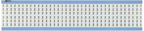 Brady AF-2-PK 111069 lot de 5 cartes de marquage à fil avec chiffres 2 pour repérage