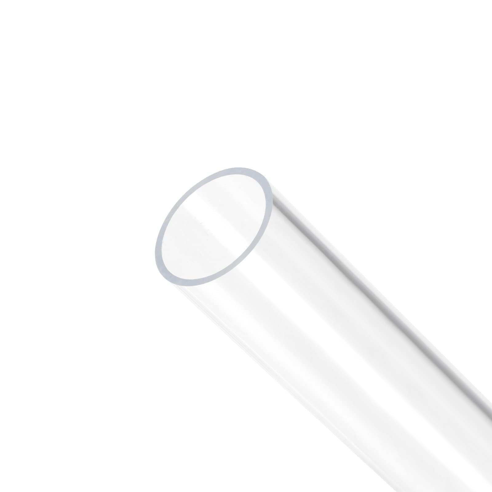 Rebower Clear Acrylic Pipe Rigid Round Tubing, [for Aquarium, Crafts, Lighting Tube] - 15mmx18mm/12