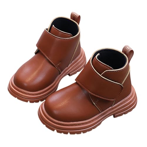 Toddler Girls Ankle Booties PU Leather Waterproof Chunky Bottom Boots Hook and Loop Fall Casual Shoes for Little Kids3