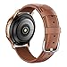 EZCO Leather Bands Compatible with Samsung Galaxy Watch Active 2 / Active/Galaxy Watch 3 41mm / Gear Sport, Soft Classic Genuine Leather Watch Strap Replacement Wristband Accessories Man Women