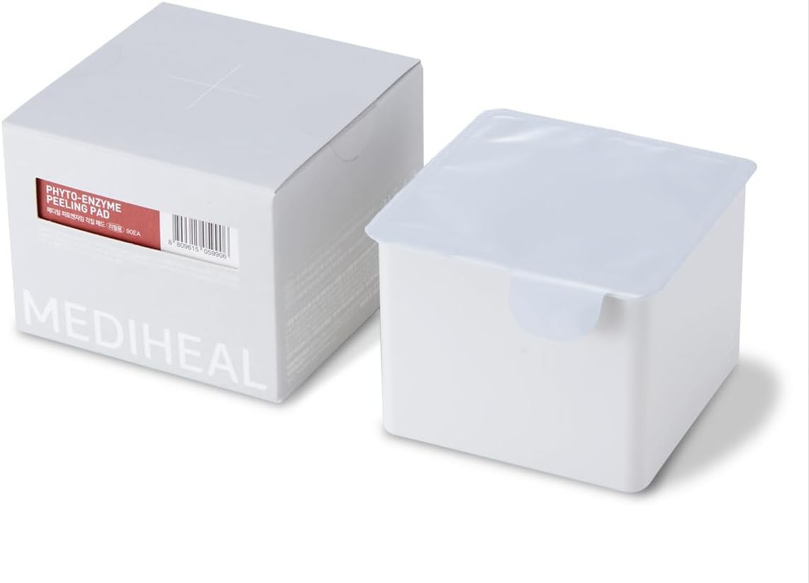 (Only Refill) Mediheal Phyto Enzyme Peeling Pad (90 Pads) - Pore Tightening Pads to Control Sebum - Vegan Gauze Pad