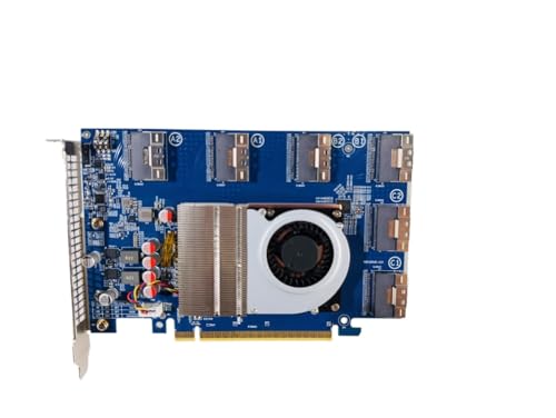 Adaptador PCIe 4.0 X16 SlimSAS SFF-8654 tarjeta controladora NVMe SSD Linux