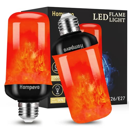 Hompavo 【Upgraded Flame Light Bulbs for Home Decor with Upside Down Effect