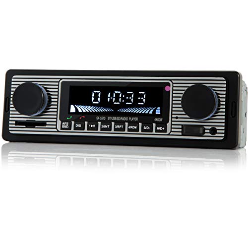 iFreGo autoradio lecteur MP3 prend en charge Bluetooth autoradio mains libres lecteur MP3 radio FM, prend en charge USB pour la lecture de musique USB MP3 FM WMA WAV TF lecteur multimédia télécommande