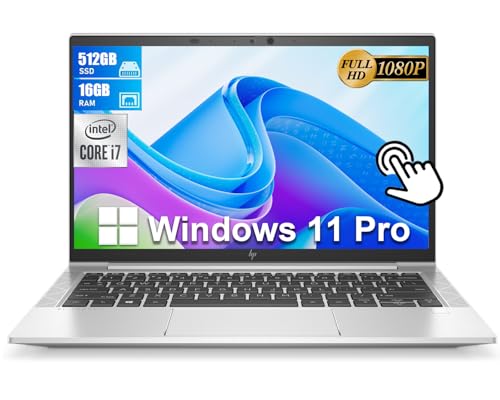 HP EliteBook 830 G8 Touchscreen Laptop, 13.3' Full HD Business Notebook, 11th Core i7-1185G7, 16GB RAM, 512GB SSD, CAM, Backlit Keyboard, HDMI, CAM, Windows 11Pro(Renewed)