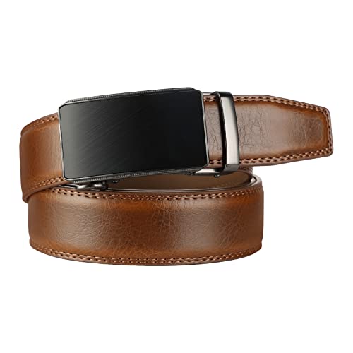 Image of Lavemi Men's Real Leather Ratchet Dress Casual Belt, Cut to Exact Fit,Elegant Gift Box