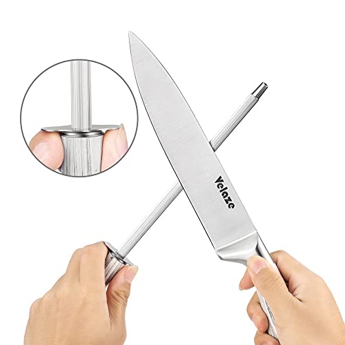 Velaze-Knife-Block-SetsKitchen-Knife-Set-with-Rotating-Stand8-Piece-Stainless-Steel-Knife-SetHigh-Carbon-Stainless-Steel-Ultra-Sharp-Grey-Knife-Set-Ergonomic-HandleSilver