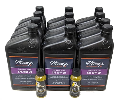 Aceite Mezcla Sintética SAE 10W-30 Henry's 12 botellas 1 Quart