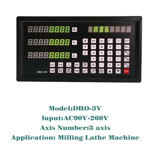Escala lineal digital DRO-3V con 3 encoders 0-1000mm miniatura 4