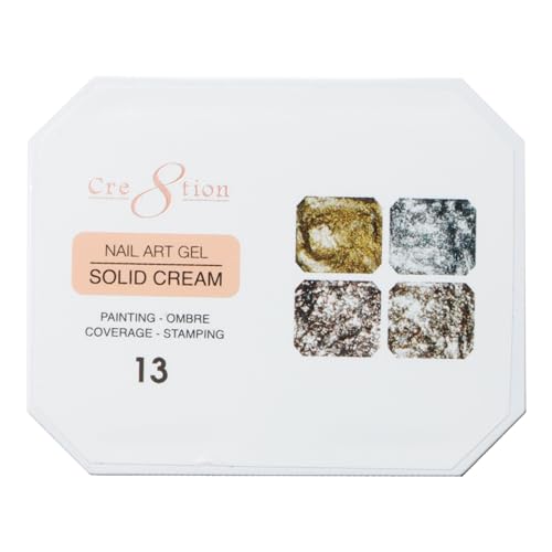 Paleta de Cre8tion Nail Art Gel Solid Cream 9 colores