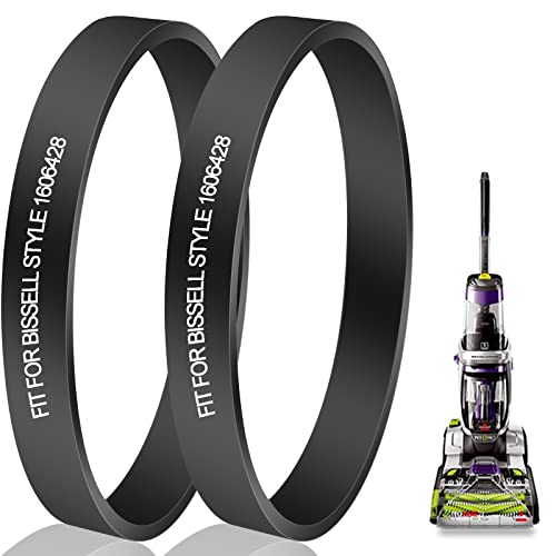 2 Pack Vacuum Belts Replacement for Bissell ProHeat 2X Revolution Pet Carpet Cleaner, Vacuum Cleaner Belts Parts 1606428, Fit Models: 1986,1548,1548F,1550,1551,1964,2007,2007P