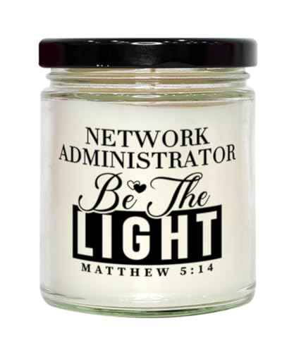 Bible Verse for Network Administrator Candle,Christmas Gifts for Network Administrator Be The Light Mattew 5:14 Gifts for Women Coworker Network Administrator Birthday Candle Christmas Gifts,