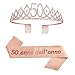 Fascia in Italiano 50 Anni di Compleanno Donna Tiara Corona Decorazioni Addobbi immagine