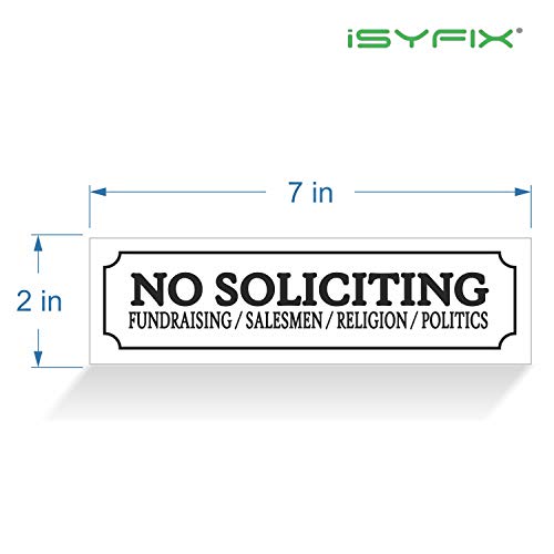 Autocollant No Soliciting iSYFIX haut de gamme en vinyle laminé résistant - 3