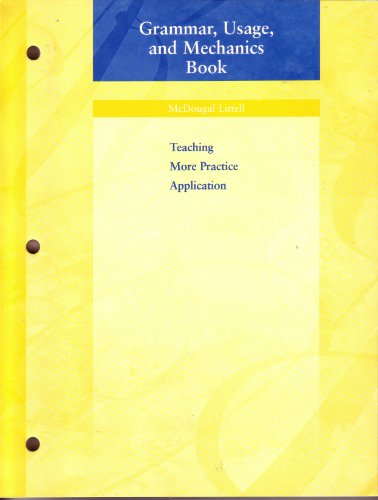 Grammar, Usage, and Mechanics Book (McDougal Littell Language of Literature)
