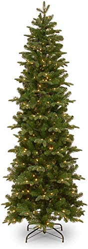Árbol de Navidad artificial preiluminado, incluye luces blancas preenhebradas, lápiz delgado Prescott...