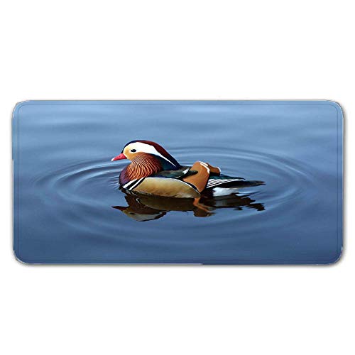 FAIEK Alfombras De Pasillo Pato mandarín Largas Moquetas Largo Entrada Felpudos Patrón 3D Anti-desvanecimiento Anti-Sucio Aplicar para Ventana De Bahia Dormitorio Sala Lavable Cortable 50x80cm