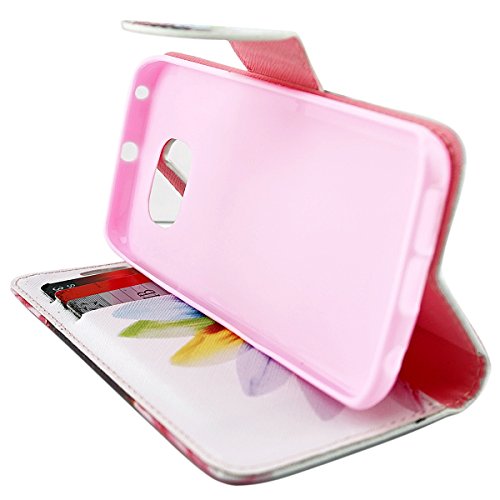 Customerfirst - Galaxy S6 Edge Case, [Stand Feature] Galaxy S6 Edge Wallet Casenew [Book Cover Case] - Premium Pu Leather Wallet Cover With Hand Strap - Galaxy S6 Edge Leather Case With Stand Flip Cover And Credit Card Id Holders For Samsung Galaxy S6 Edge 2015 Model (African Violet) #TOP3