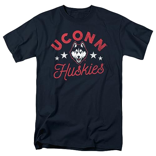 University of Connecticut Official Huskies Unisex Adult T Shirt Navy X-Large