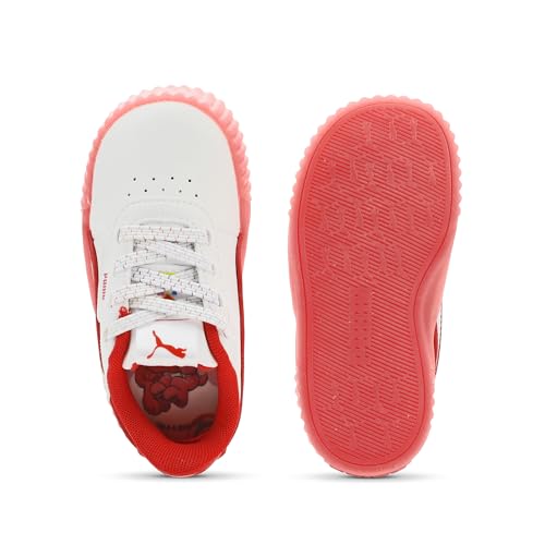 PUMA Unisex-Child Care Bears X Sesame Street Carina 3.0 Shoes, White-Active Red-Pure Pink AH25, 2.5, Little Kid - image 3