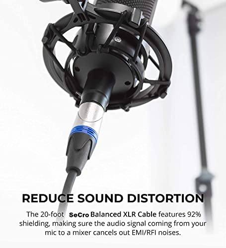 Image of SeCro 3.5mm Male to XLR Female Cable - Professional Low Noise Microphone Cable (50 Meter)