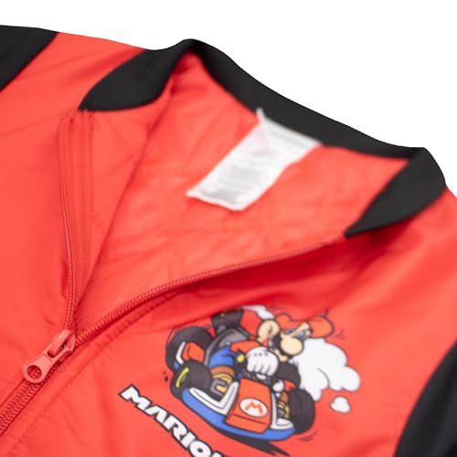 Nintendo Super Mario Bros Boys Bomber Jacket, Zip-Up Varsity Jacket for Kids and Toddlers4