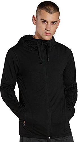 Komprexx Full Zip Up Hoodies For Men, Mens Jackets Hooded Sweatshirt, Zipper Hoodie Sports Jackets For Men With Pockets(Black,XL)